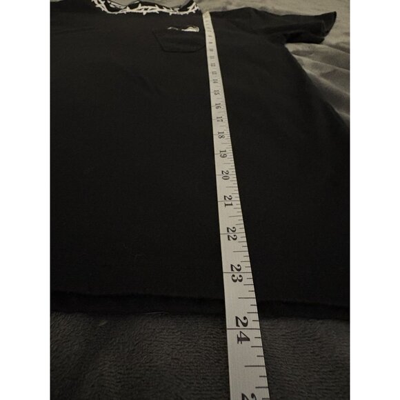 Lurking Class Mens Black T-Shirt With Barbed Wire Collar and Reaper Logo S Black - Picture 9 of 9